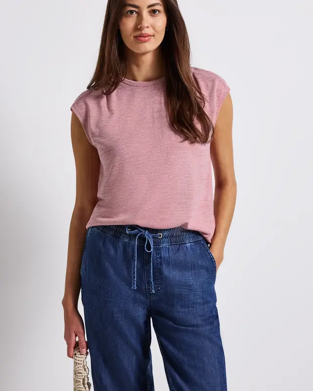 Street One Linen Look Shirt - Blush Peach