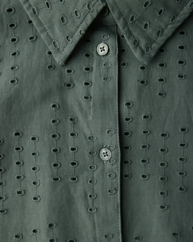 Cecil Hemdbluse mit Lochstickerei - Dark Balmy Khaki