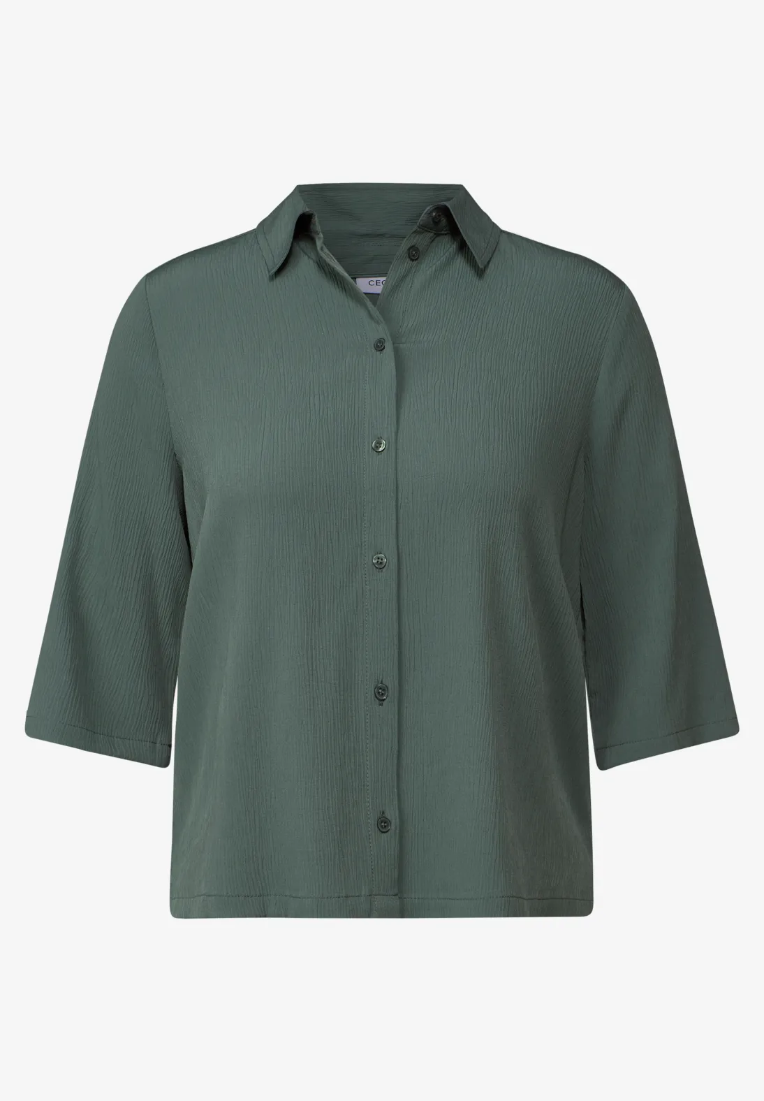 Cecil Hemdbluse mit Struktur - Dark Balmy Khaki
