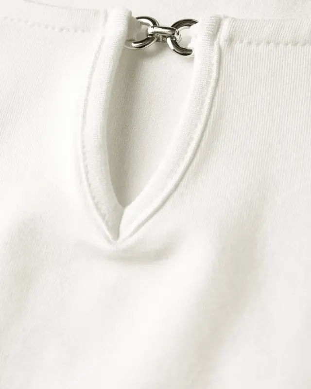 Street One Shirt with Cut-Out - Off White