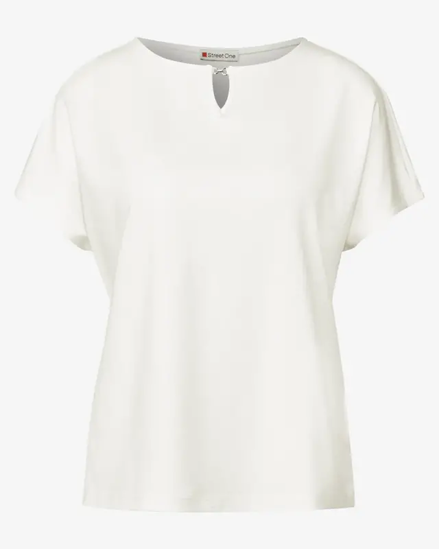 Street One Shirt mit Cut-Out - Off White