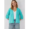 Cardigan with 3/4-Sleeves - Aqua