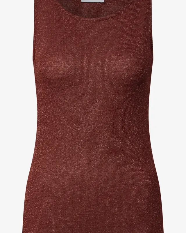 Street One Studio Glitzerndes Top - Sienna Brown