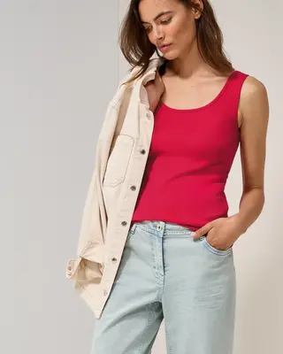 Cecil Basic Top Linda - Glazed Apple Red