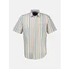 Striped Short Sleeve Shirt - Pale Papaya