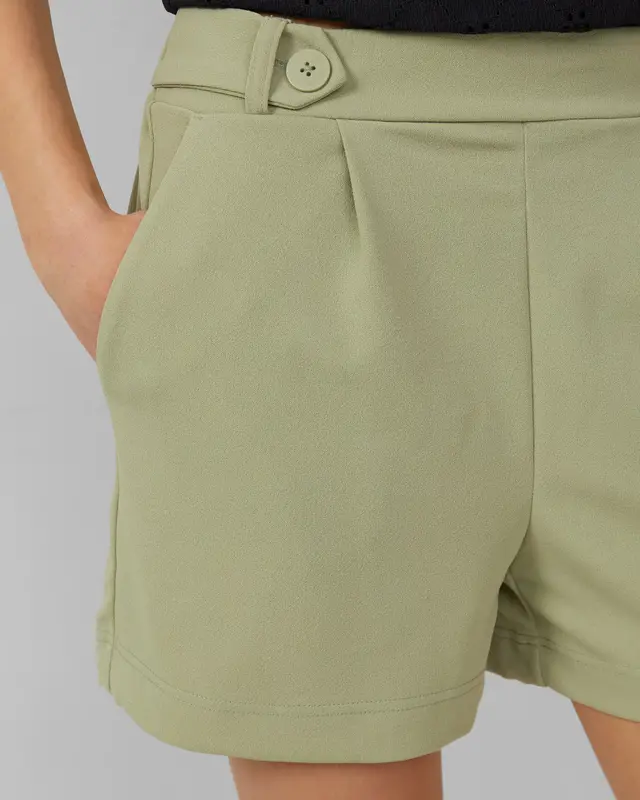 S. Oliver Jersey Short - Light Olive Green