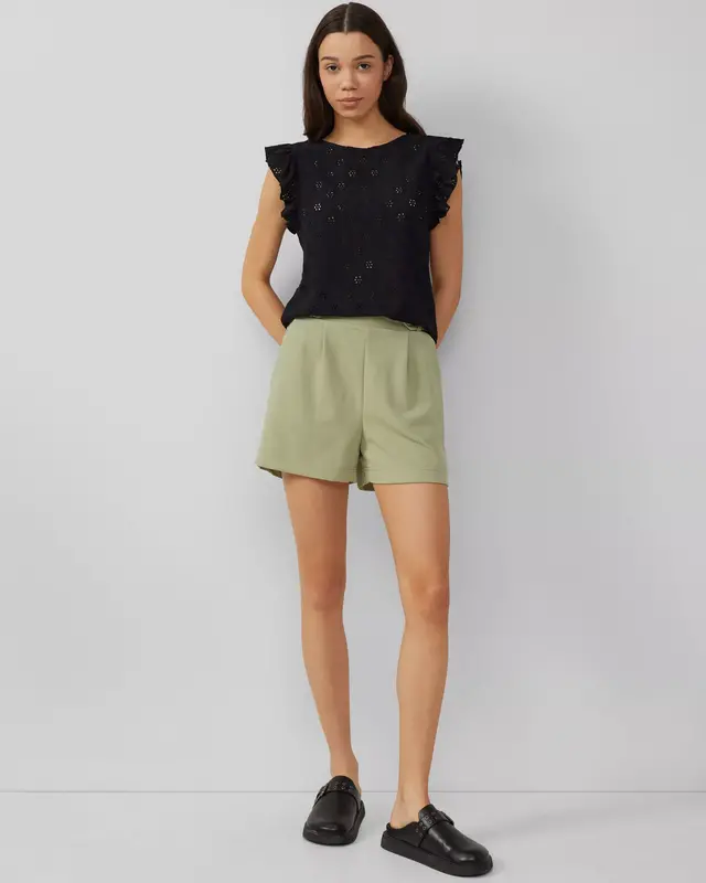 S. Oliver Jersey Short - Light Olive Green