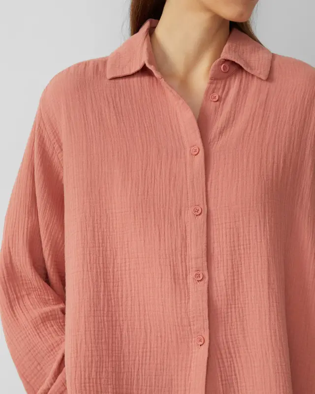 QS by S. Oliver Musselin Bluse - Papaya