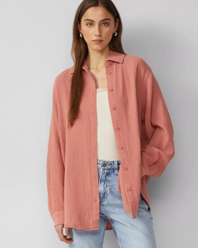 QS by S. Oliver Mousseline Blouse - Papaya