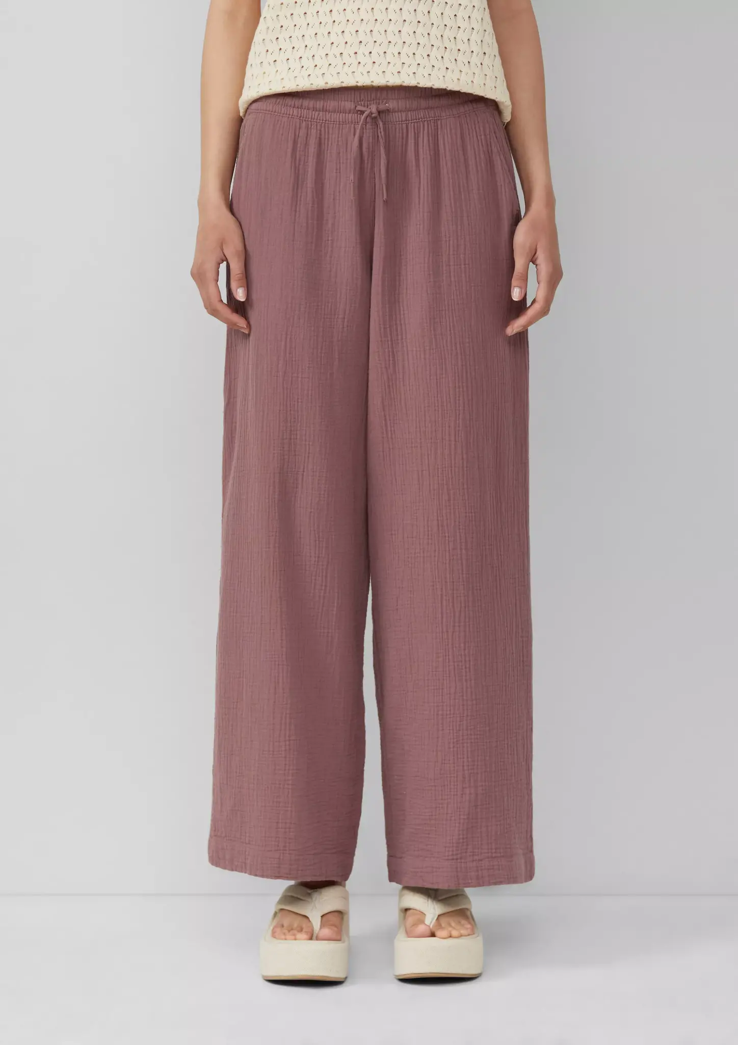 QS by S. Oliver Musselin Hose - Pink