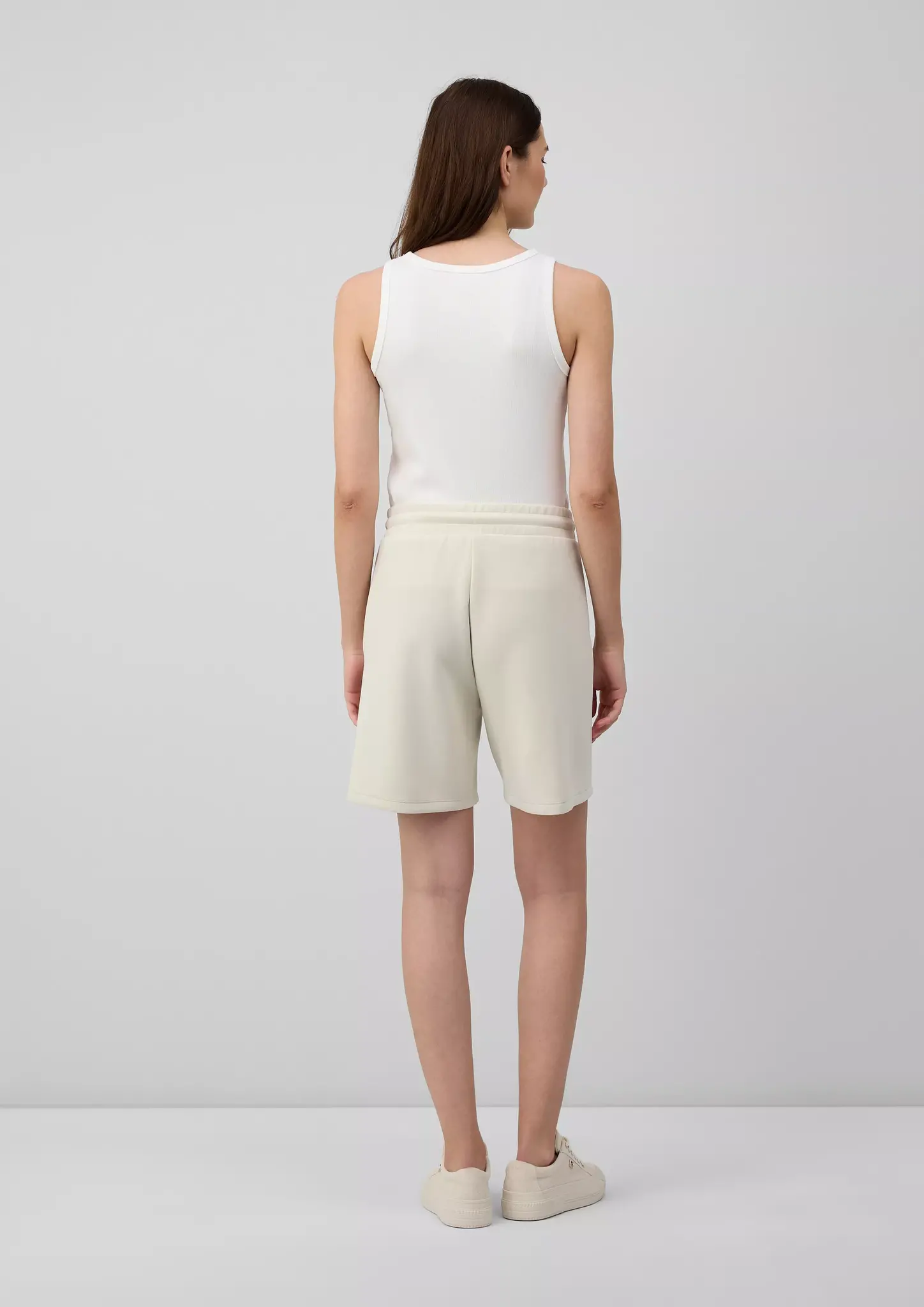 S. Oliver Scuba-Shorts mit Ziernaht - Naturel
