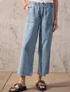 Street One Studio Wide Leg Jeans Paperbag - Light Blue Washed