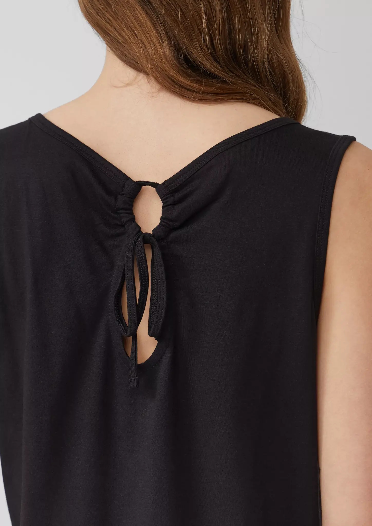 S. Oliver Jersey Print Top met Cut-Out - Black