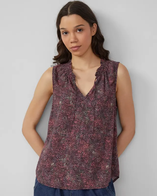 QS by S. Oliver Mouwloze Blouse - Pink