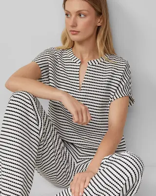 S. Oliver Structured T-Shirt - Crème