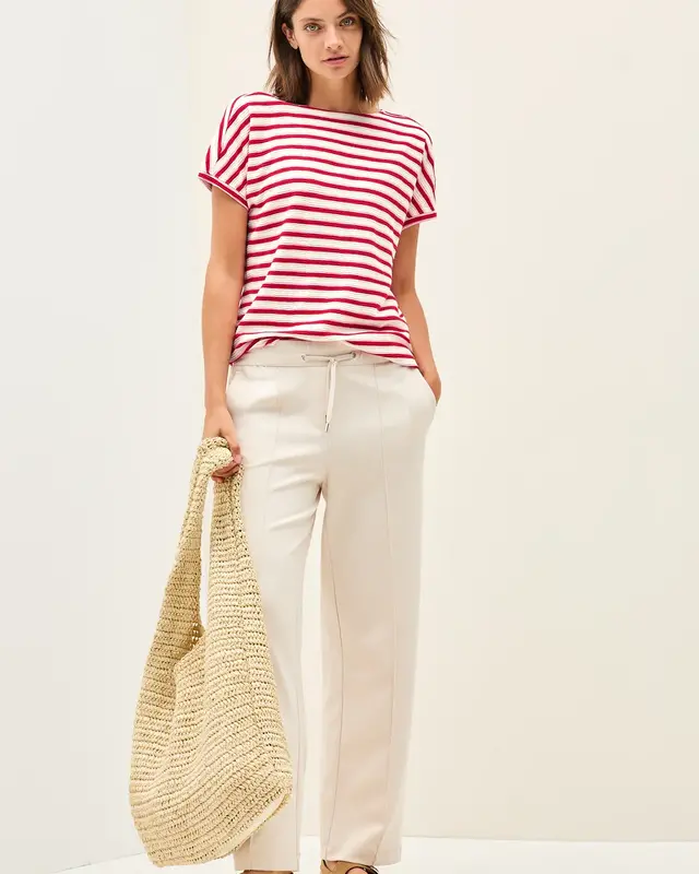 Cecil Gestreiftes Strukturshirt - Glazed Apple Red