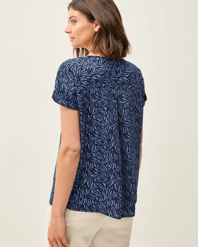 Cecil Minimal Print Bluse - Urban Navy Blue