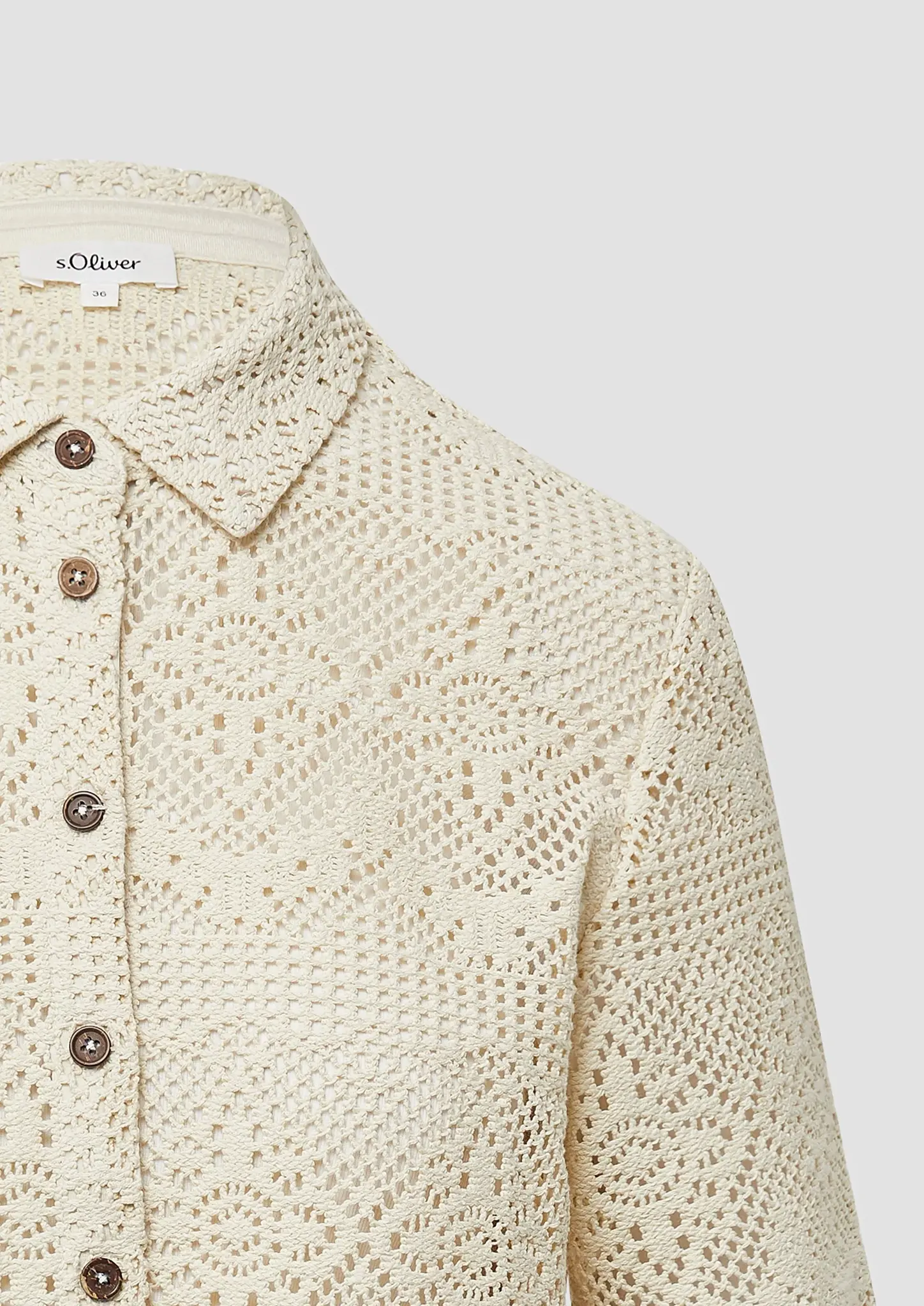 S. Oliver Embroidery Blouse - Naturel