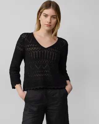 S. Oliver Jumper Ajour Knit - Black