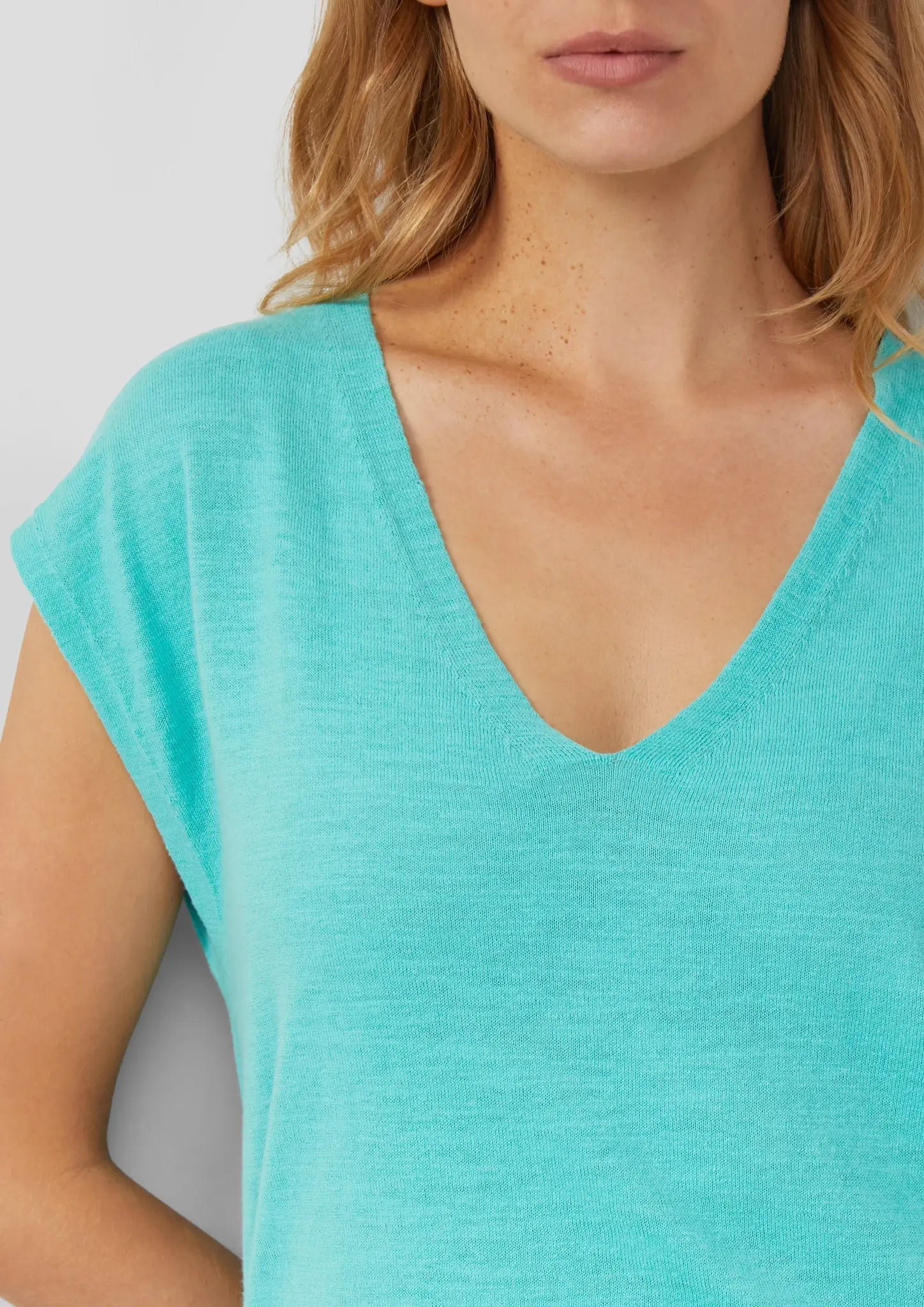 S. Oliver Spencer mit V-Neck - Aqua