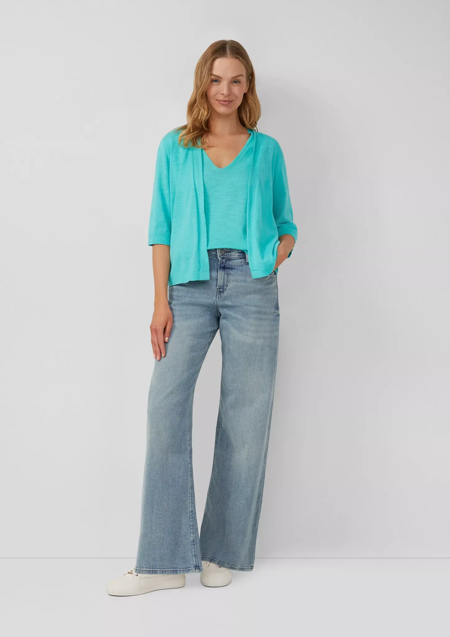 S. Oliver Spencer mit V-Neck - Aqua