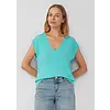 Knit Spencer with V-Neck - Aqua