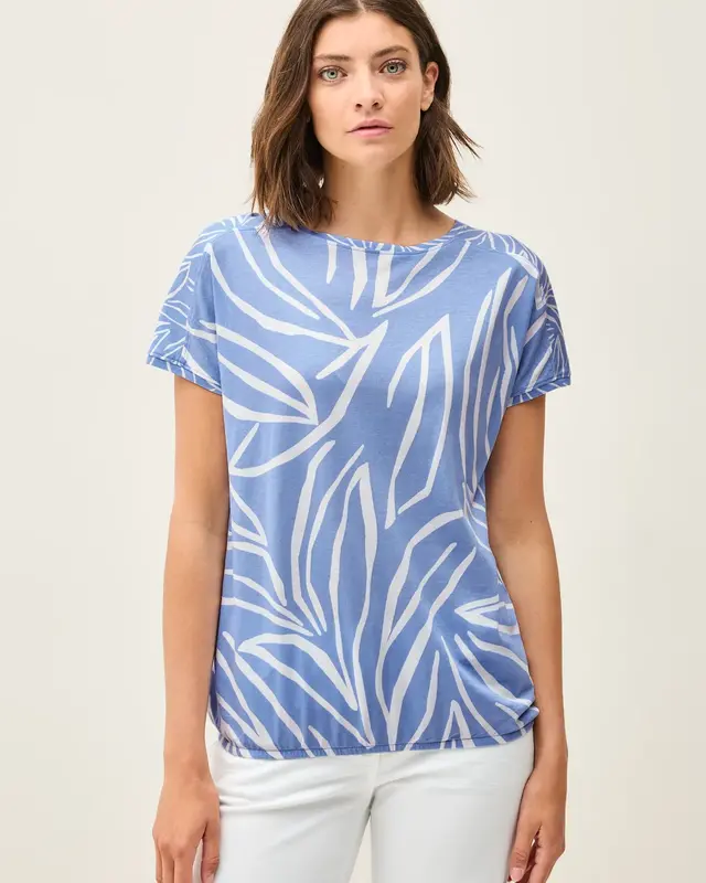 Cecil Shirt met Mixprint - Deep Pastel Blue