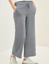 Cecil Wide Leg Seersucker Stripe Pants Neele - Urban Navy Blue