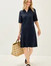 Cecil Piquée Polo Dress - Urban Navy Blue