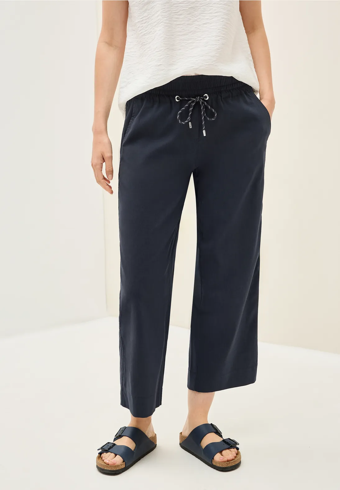 Cecil Wide Leg Pants Neele - Universal Blue