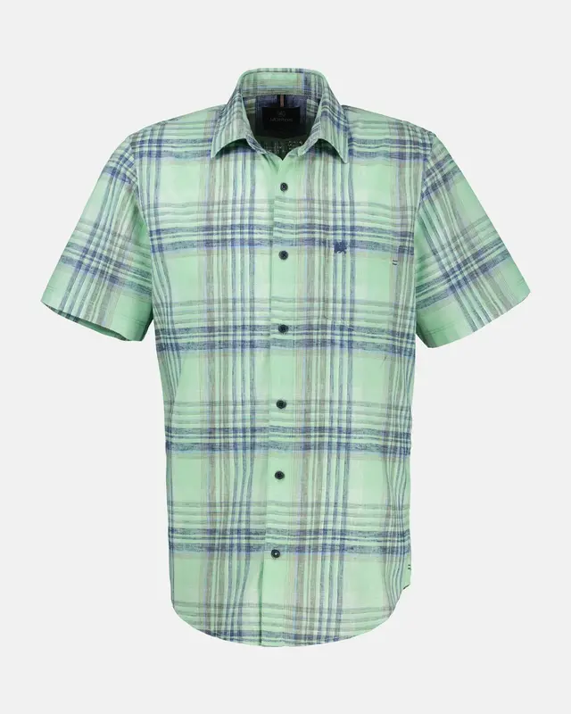 Lerros Checkered Short Sleeve Shirt - Light Peppermint