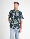 Lerros Overhemd Hawaiiaanse Stijl - Classic Navy
