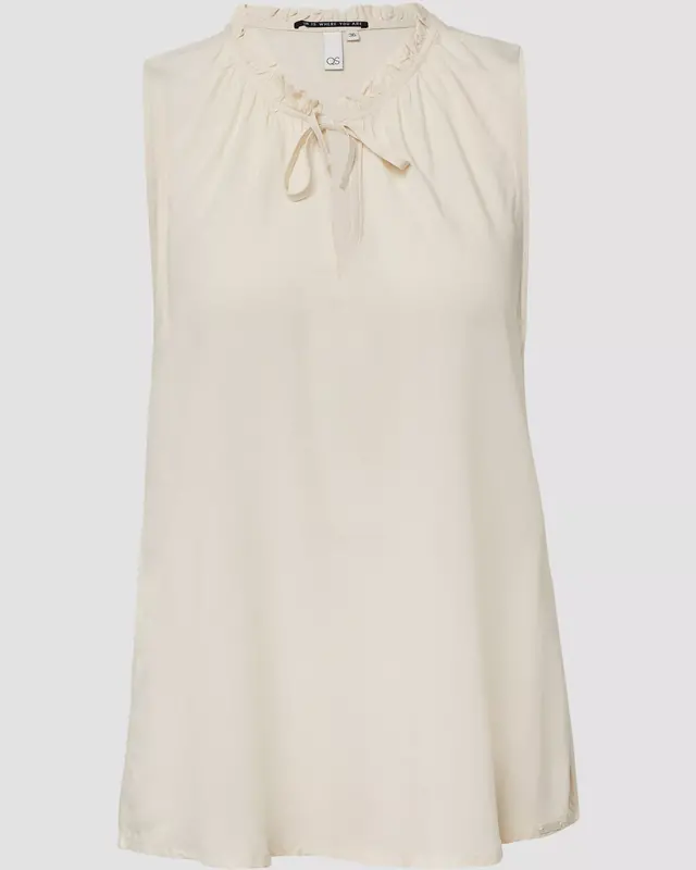 QS by S. Oliver Mouwloze Blouse - Off White