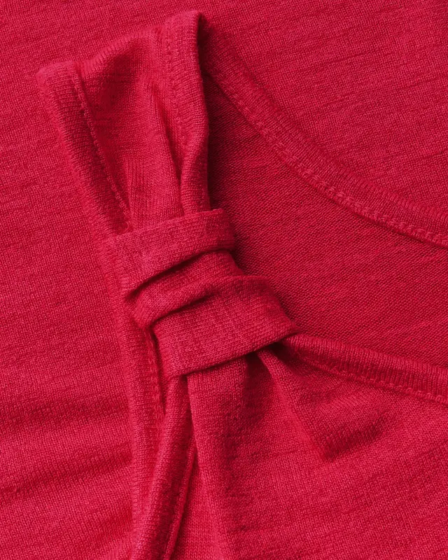 Cecil Top in Gebreide Look - Glazed Apple Red