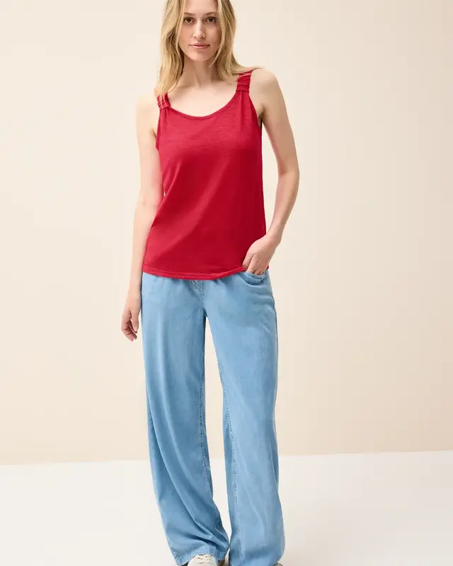 Cecil Top in Strick-Optik - Glazed Apple Red