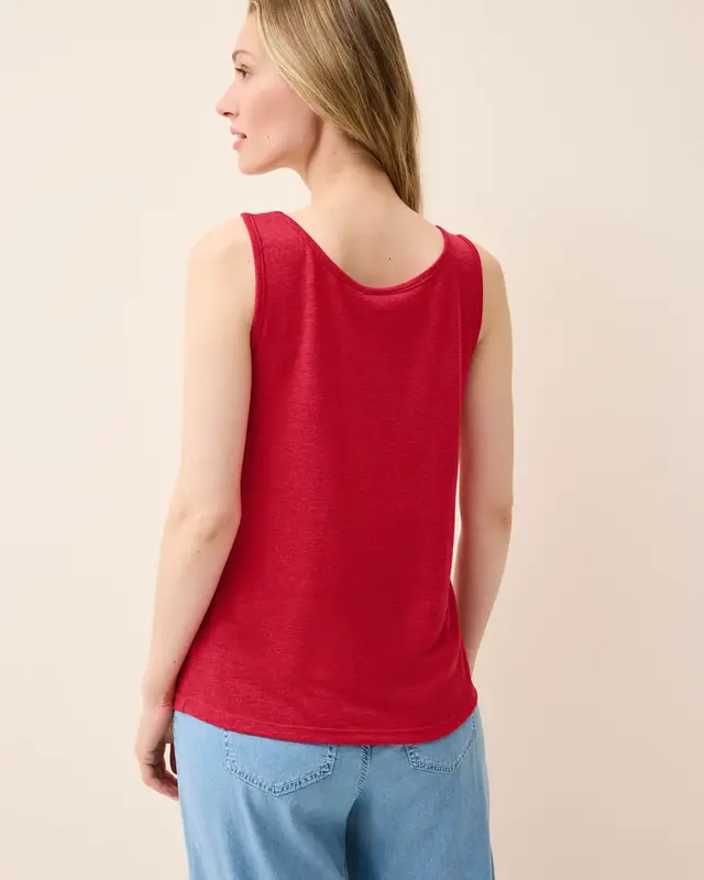 Cecil Top in Gebreide Look - Glazed Apple Red