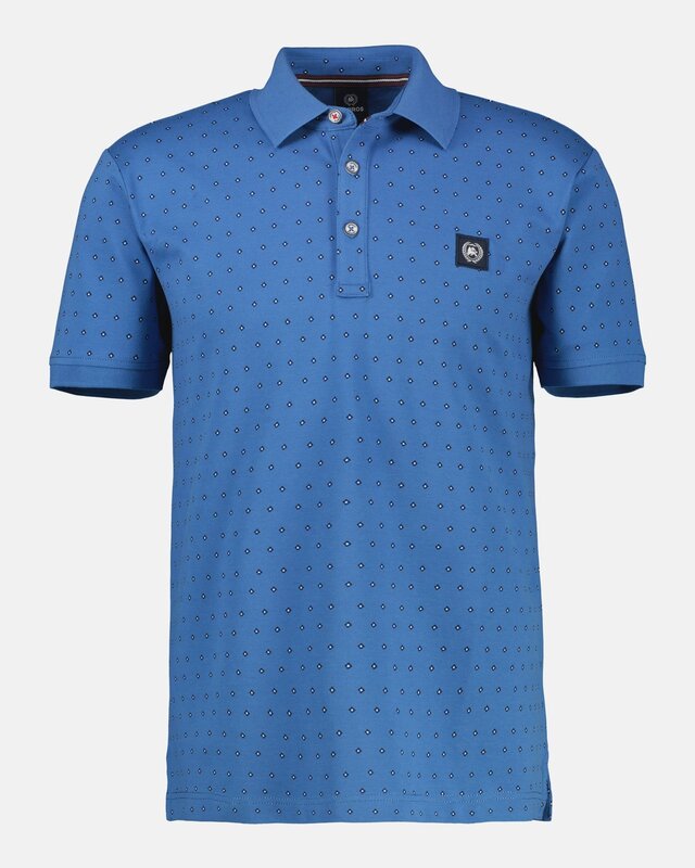 Lerros Poloshirt Minimal Print - Cobalt Blue