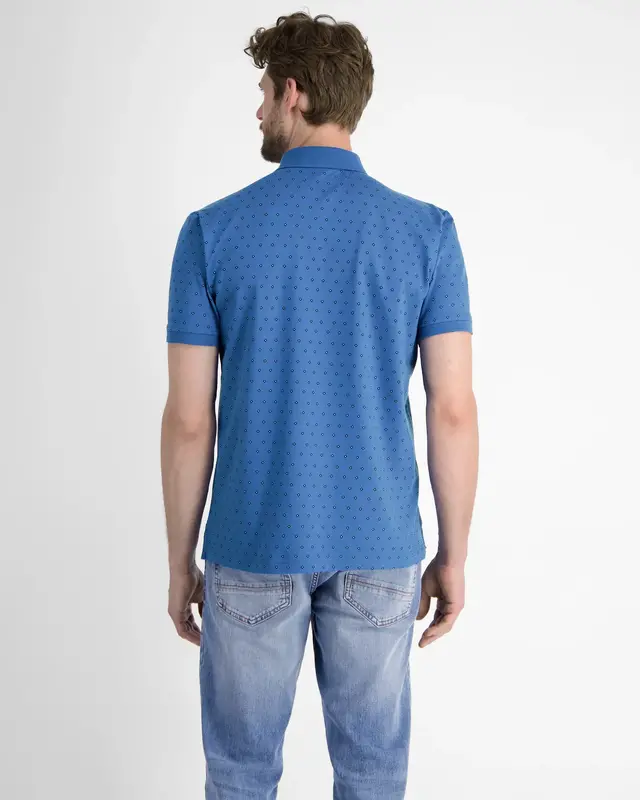 Lerros Poloshirt Minimal Print - Cobalt Blue