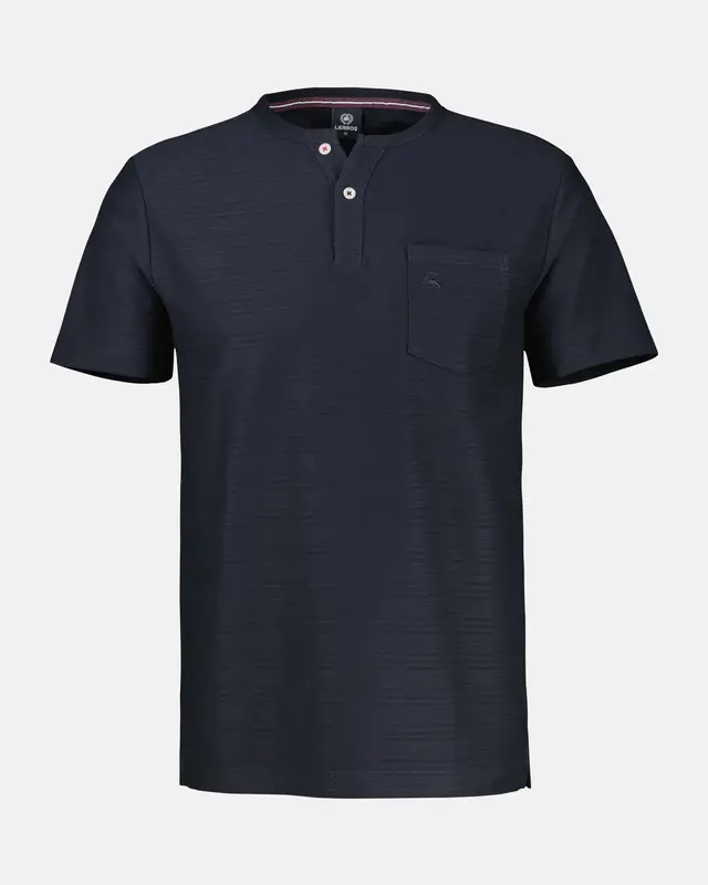 Lerros Serafino Shirt mit Strukturstreifen - Classic Navy