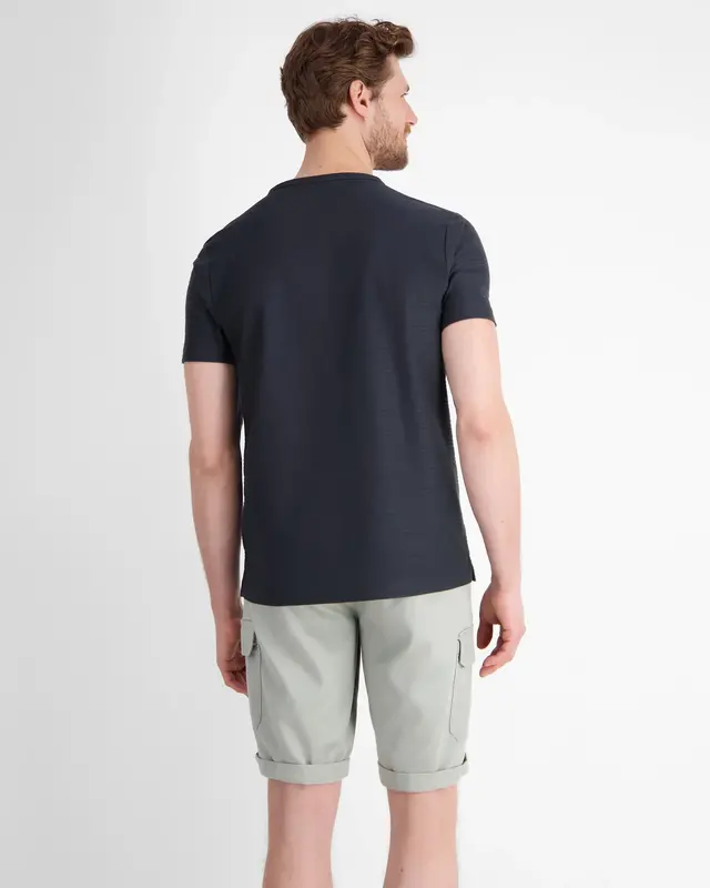 Lerros Serafino Shirt met Tonale Strepen - Classic Navy