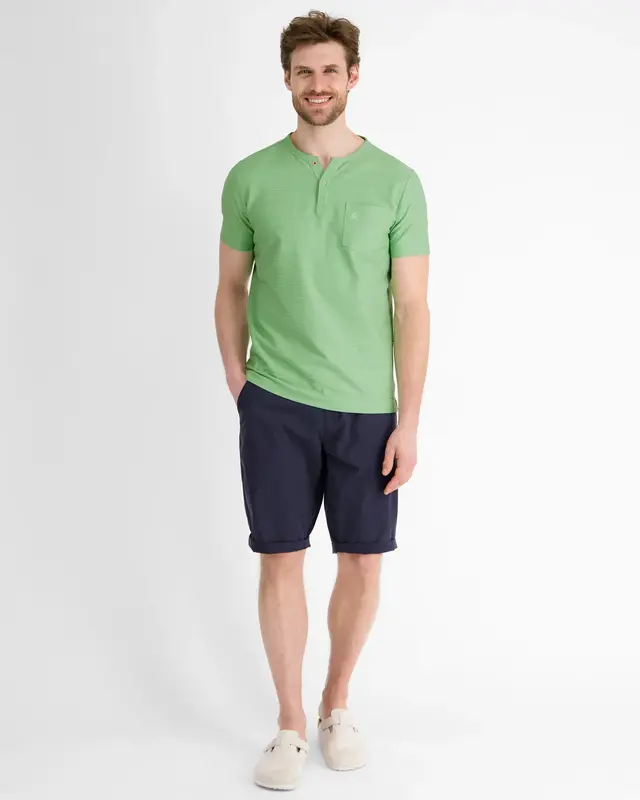 Lerros Serafino Shirt mit Strukturstreifen - Light Peppermint