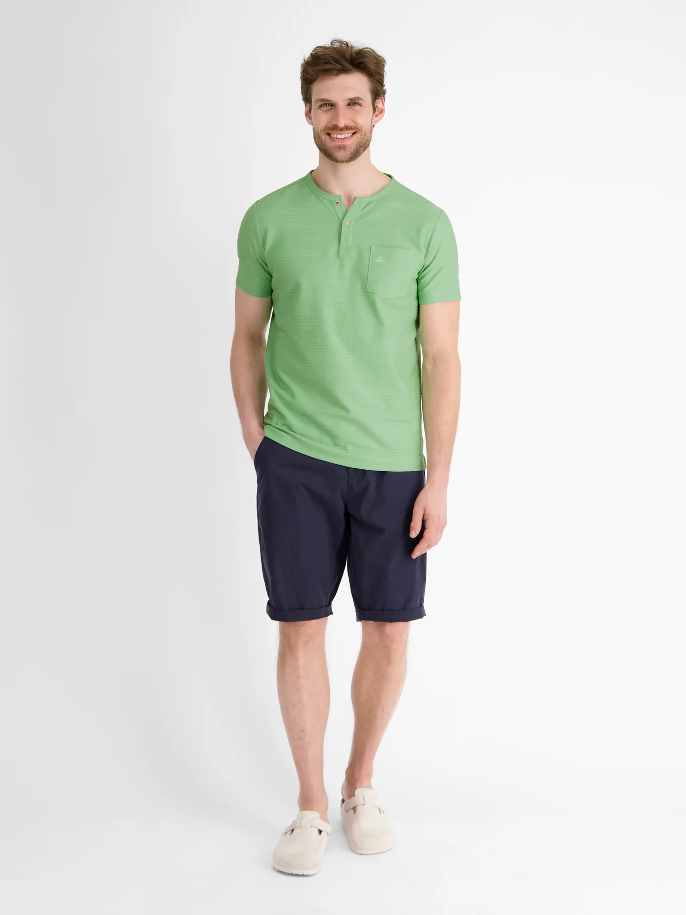 Lerros Serafino Shirt met Tonale Strepen - Light Peppermint