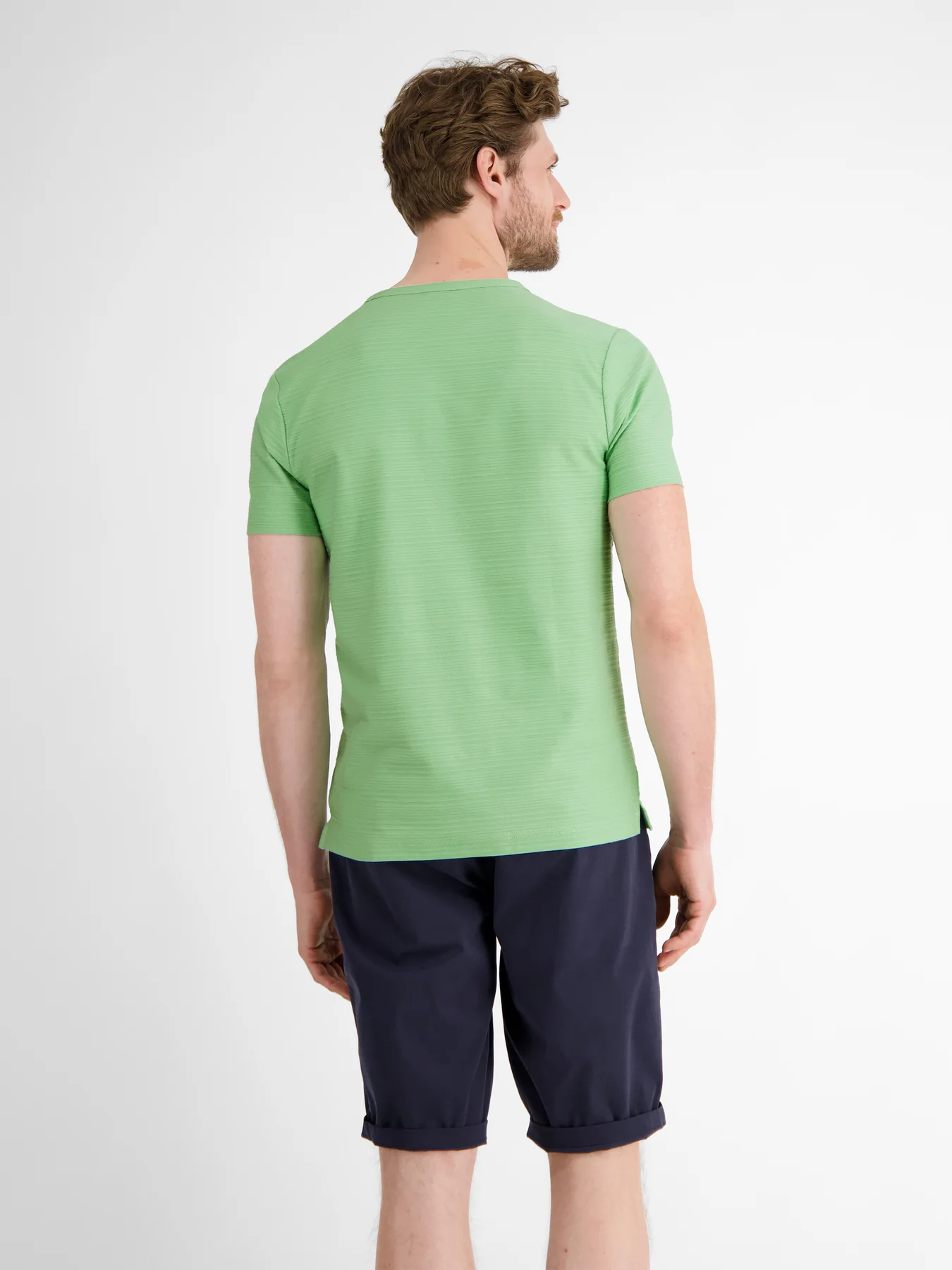Lerros Serafino Shirt met Tonale Strepen - Light Peppermint