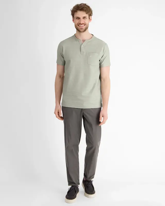 Lerros Serafino Shirt mit Strukturstreifen - Tinted Grey