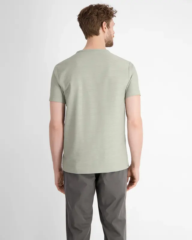 Lerros Serafino Shirt with Structure Stripe - Tinted Grey