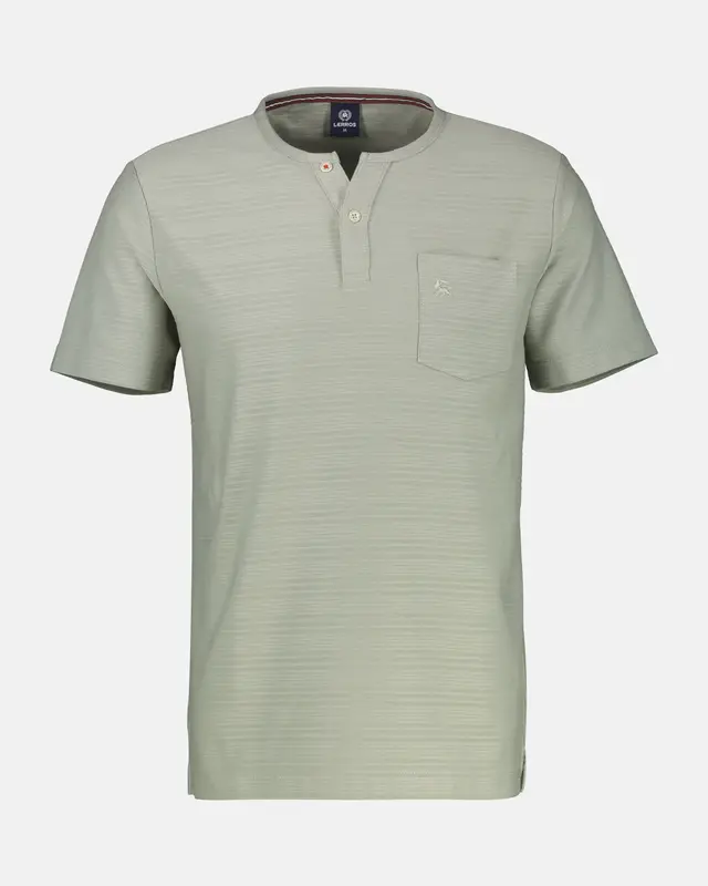 Lerros Serafino Shirt with Structure Stripe - Tinted Grey