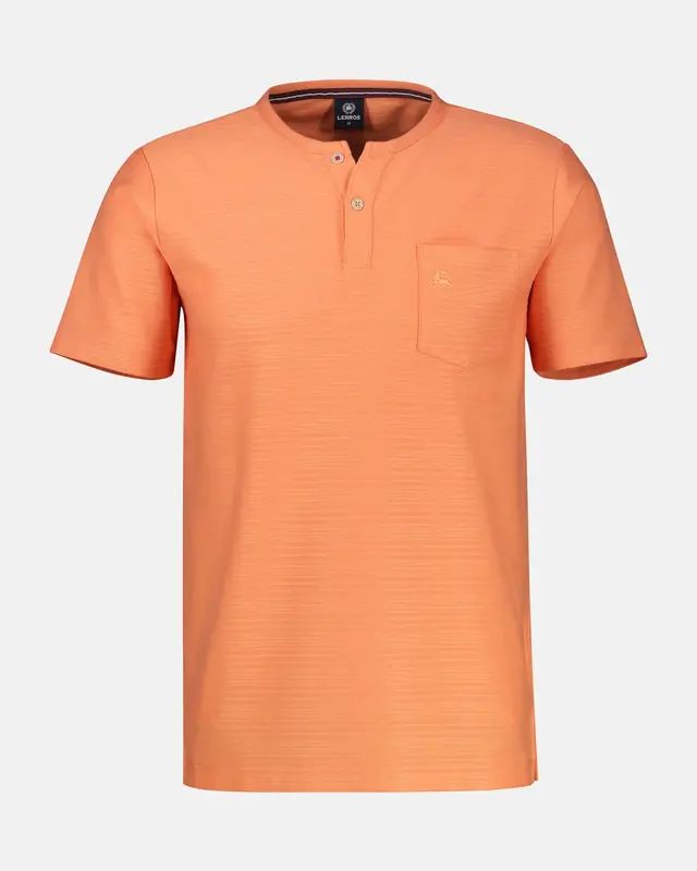 Lerros Serafino Shirt met Tonale Strepen - Pale Papaya