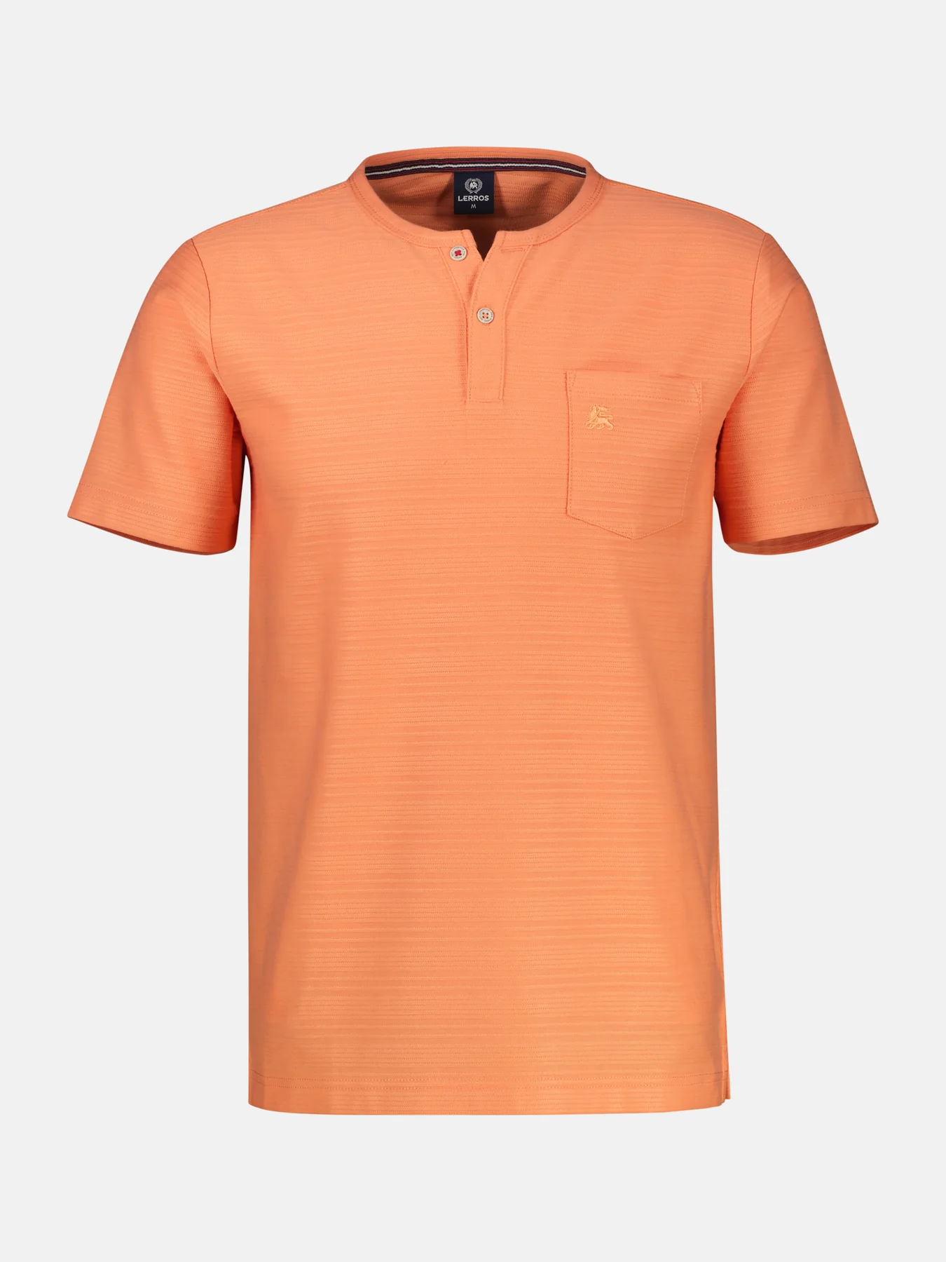 Lerros Serafino Shirt met Tonale Strepen - Pale Papaya