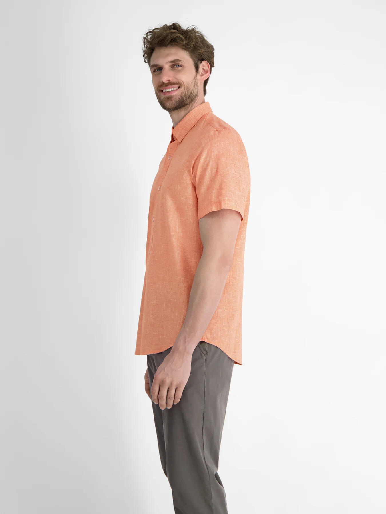 Lerros Kurzarm Shirt - Pale Papaya