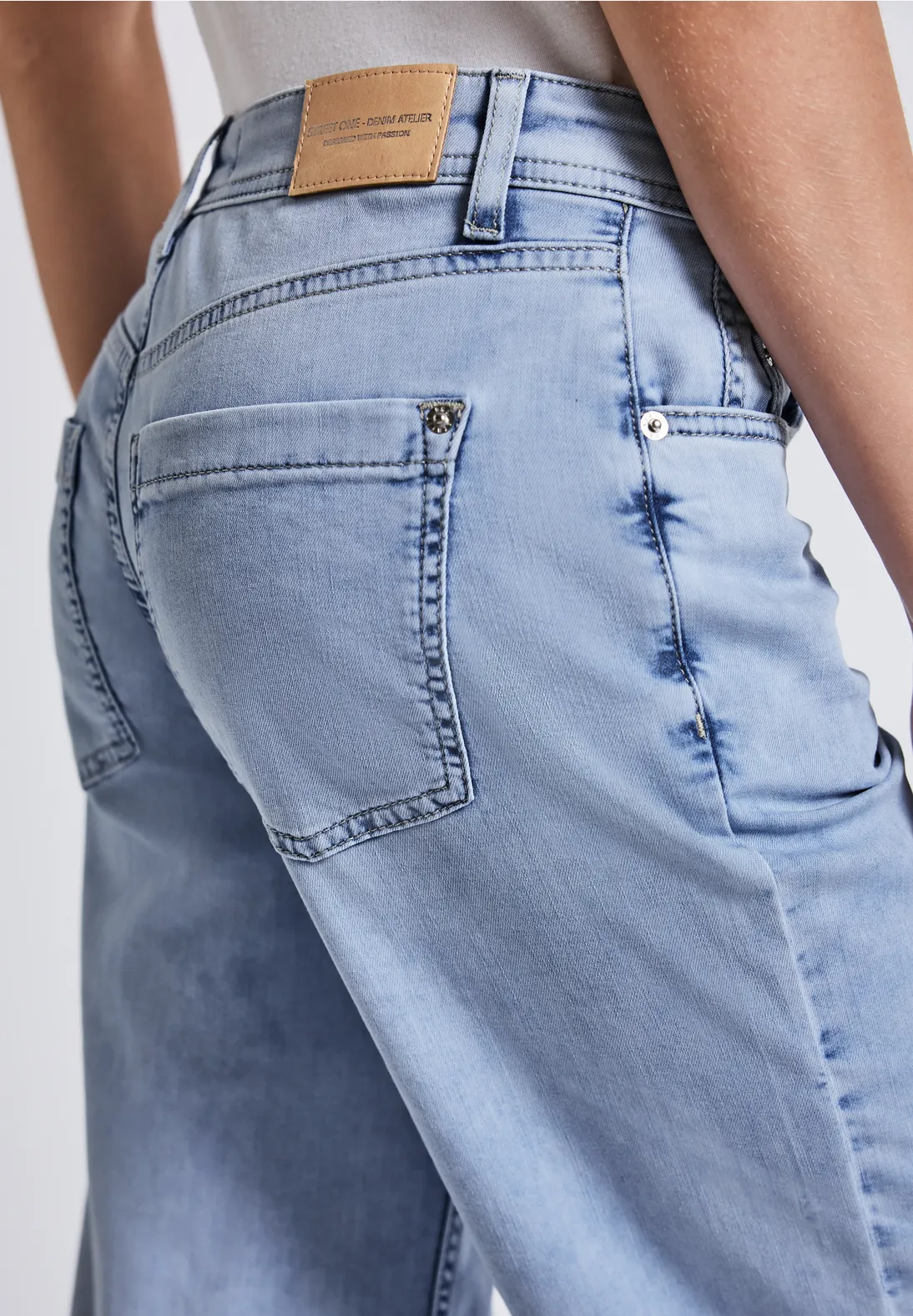 Street One Wide Leg Jeans - Ultra Bleach Wash